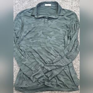 Men's Green Camouflage Button Down Shirt